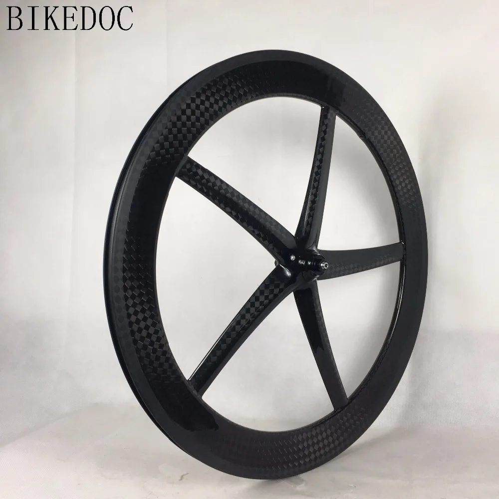 BIKEDOC карбоновые 5 спицевые колеса с фиксированной передачей Карбон пятиколесные