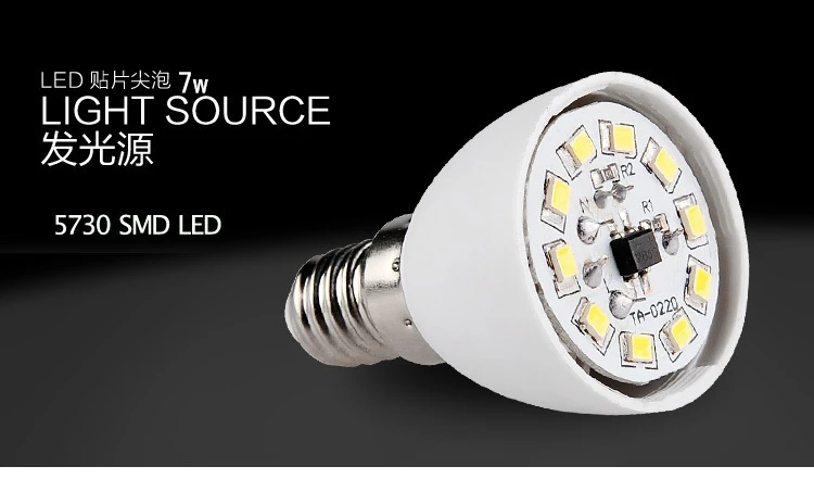 E14 2835 Светодиодный свет свечи лампы высокой Мощность 7 Вт 10smd встраиваемые