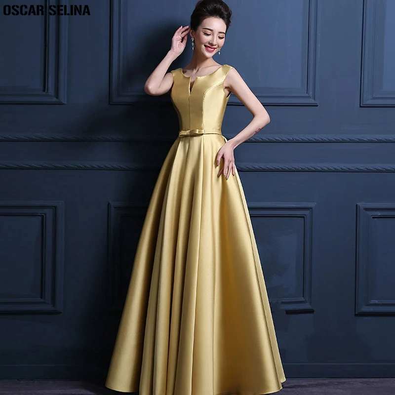 OSCAR SELINA vestido boda mujer invitada хит продаж сексуальное атласное платье с v образным