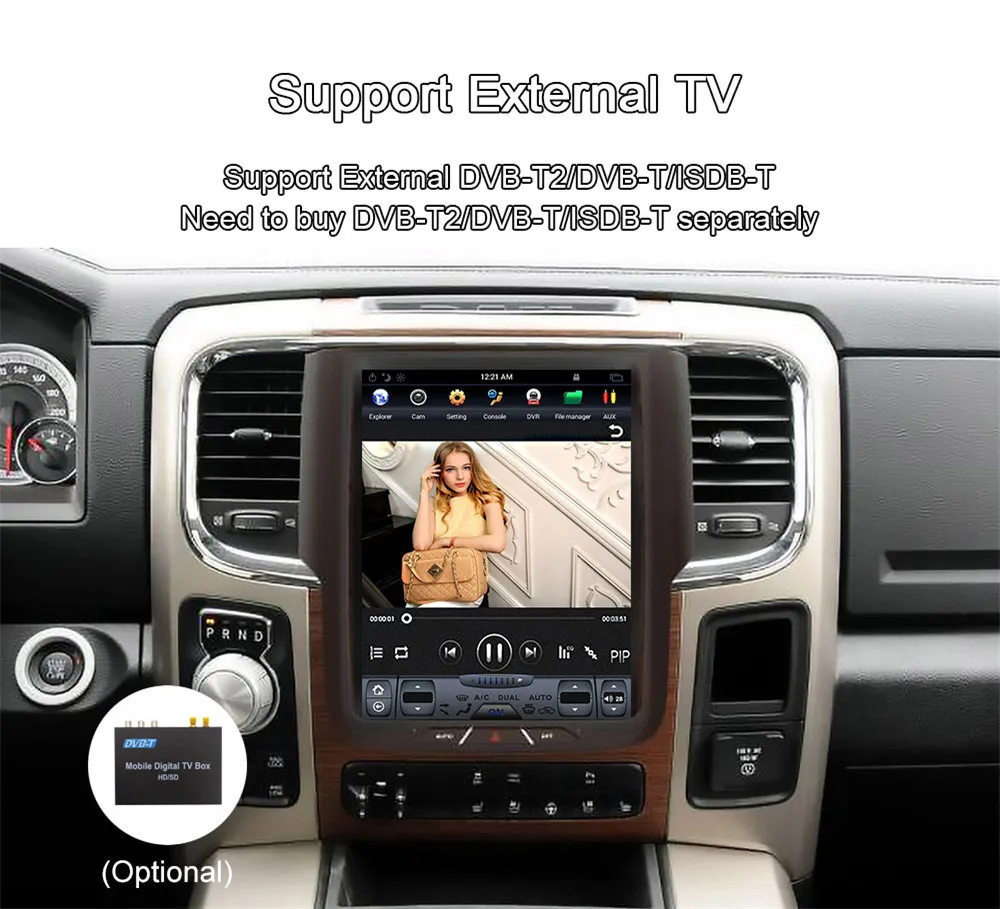 10,4 дюймов Tesla Android 7,1 Автомобильный мультимедийный радио для Dodge ram gps навигация без CD DVD плеер gps система