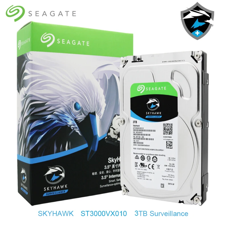 

Seagate Internal HDD Skyhawk 3TB ST3000VX010 Video Surveillance 5900RPM Hard Disk Drive 3.5" SATA 6Gb/s 64MB Security Monitoring