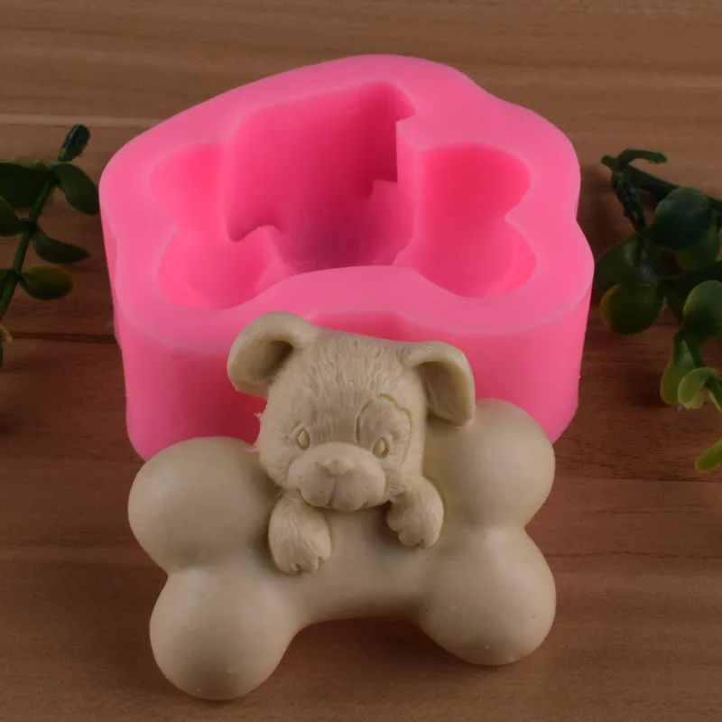 Силиконовая форма для торта в форме милой собаки 3d мыла шоколадные формы помадки