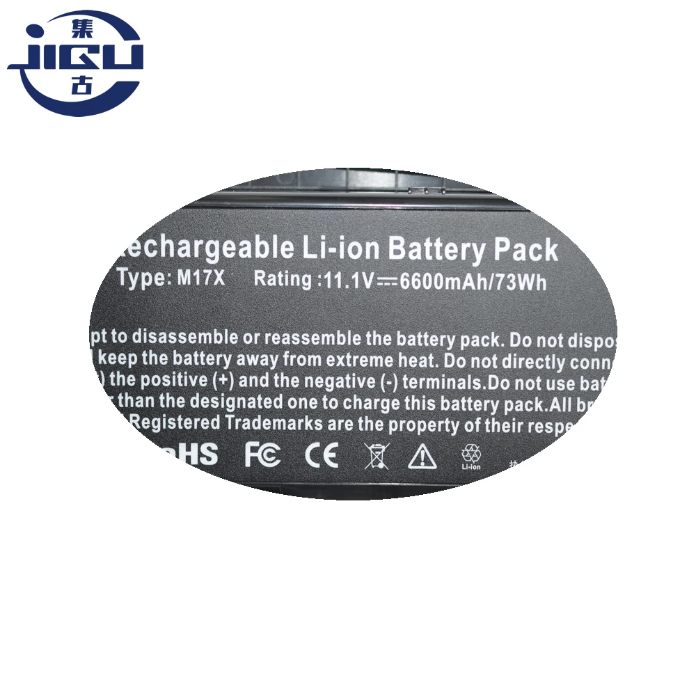 JIGU 6 ячеек Новый аккумулятор для ноутбука 318-0397 7XC9N C0C5M 451-11817 BTYVOY1 DELL Alienware M17X R3 R4 |