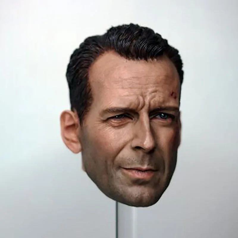 1/6 Scale Bruce Willis Head Sculpt Male Man Old Boy Caving War Damage Version Model Short Hair Headplay for 12&quot Action Figure | Игрушки и