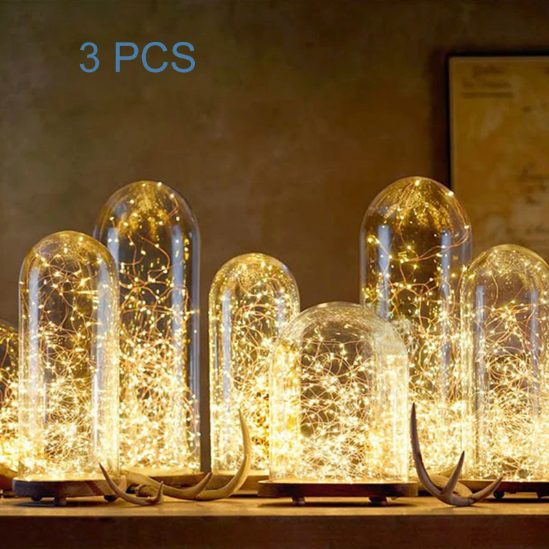 3 шт. 5 м 50LED 3M30LED 3AA с батарейным питанием светодиодные гирлянды для рождественской