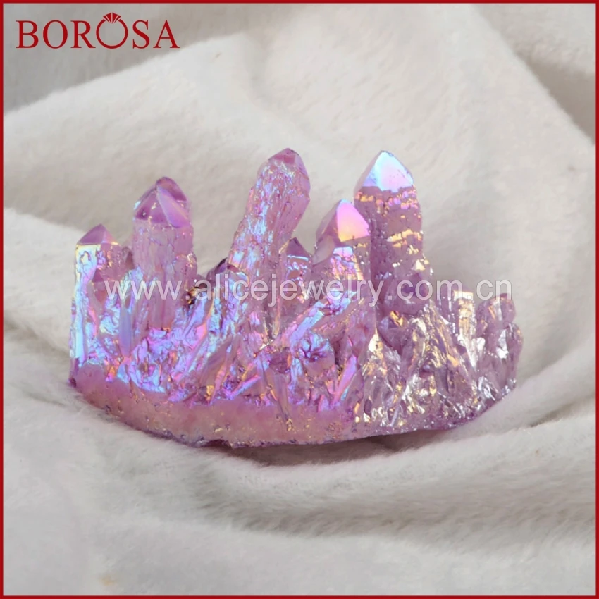 BOROSA 1 кг смешанных цветов Кристалл кластер пламя природы ауры кварца титана