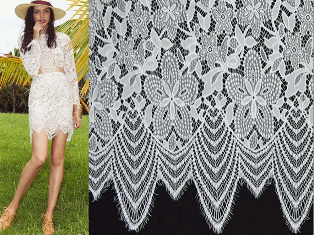 Французское свадебное платье 2018 кружевное белого и черного цвета с двусторонним