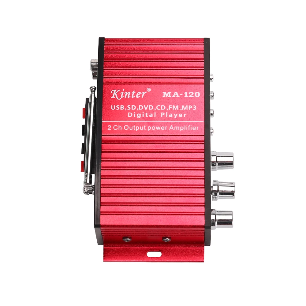 Kinter MA-120 для bluetooth усилитель аудио 2 канала управления бас Hi-Fi стерео звук динамик 20 Вт SD USB ввод FM радио