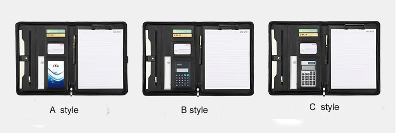 A4 папка для файлов бизнес Padfolio презентационная папка портфель документов сумка менеджера для документов A4 с молнией офисные принадлежности