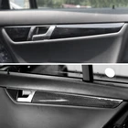 Автомобильная ручка из углеродного волокна для внутренней двери, полоски, Накладка для Mercedes Benz C Class W204 2007 2008 2009 2010 2011 2012 2013