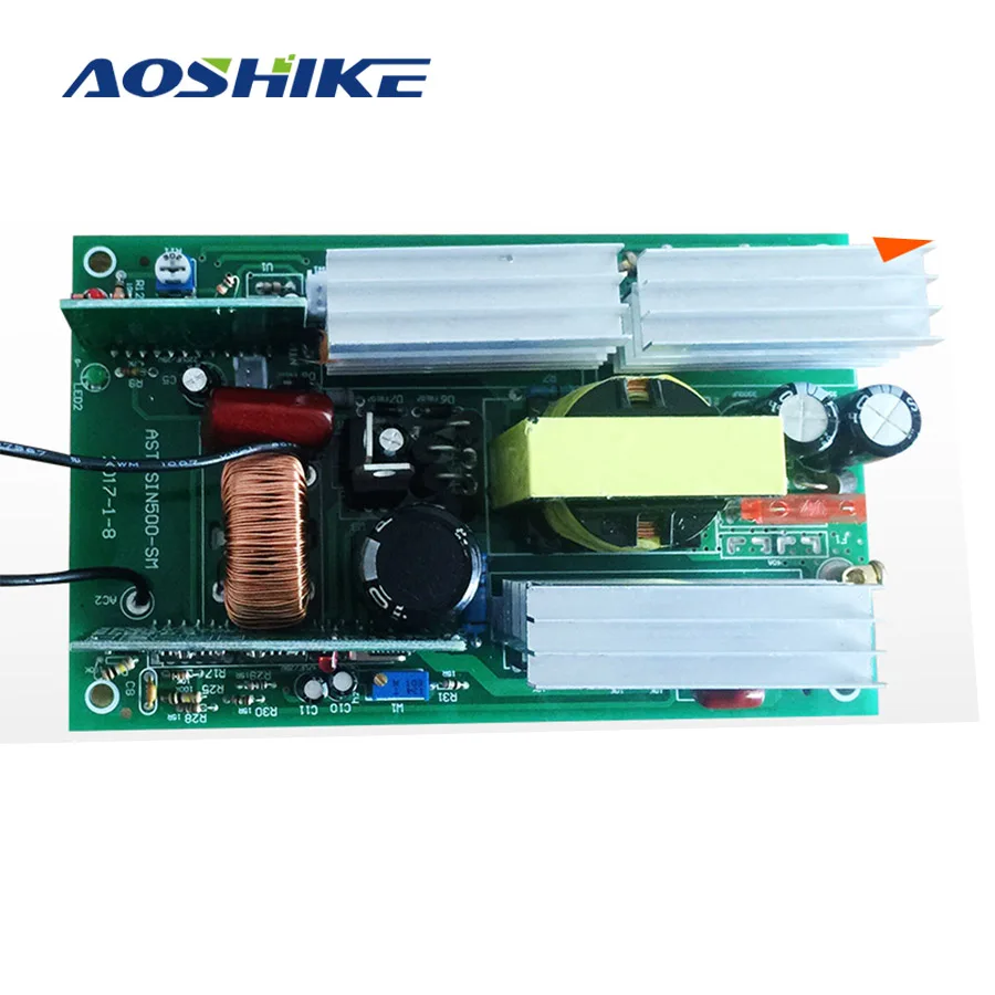 AOSHIKE 1 шт. Инвертор Чистая синусоида цепи 12 В до 220 500 Вт плата драйвера|pure sine|sine wavepure