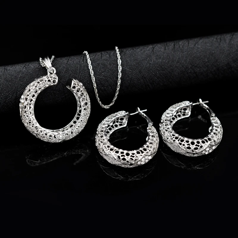 Ювелирные изделия Sunny Jewelry Модные наборы для женщин колье серьги кулон кубический