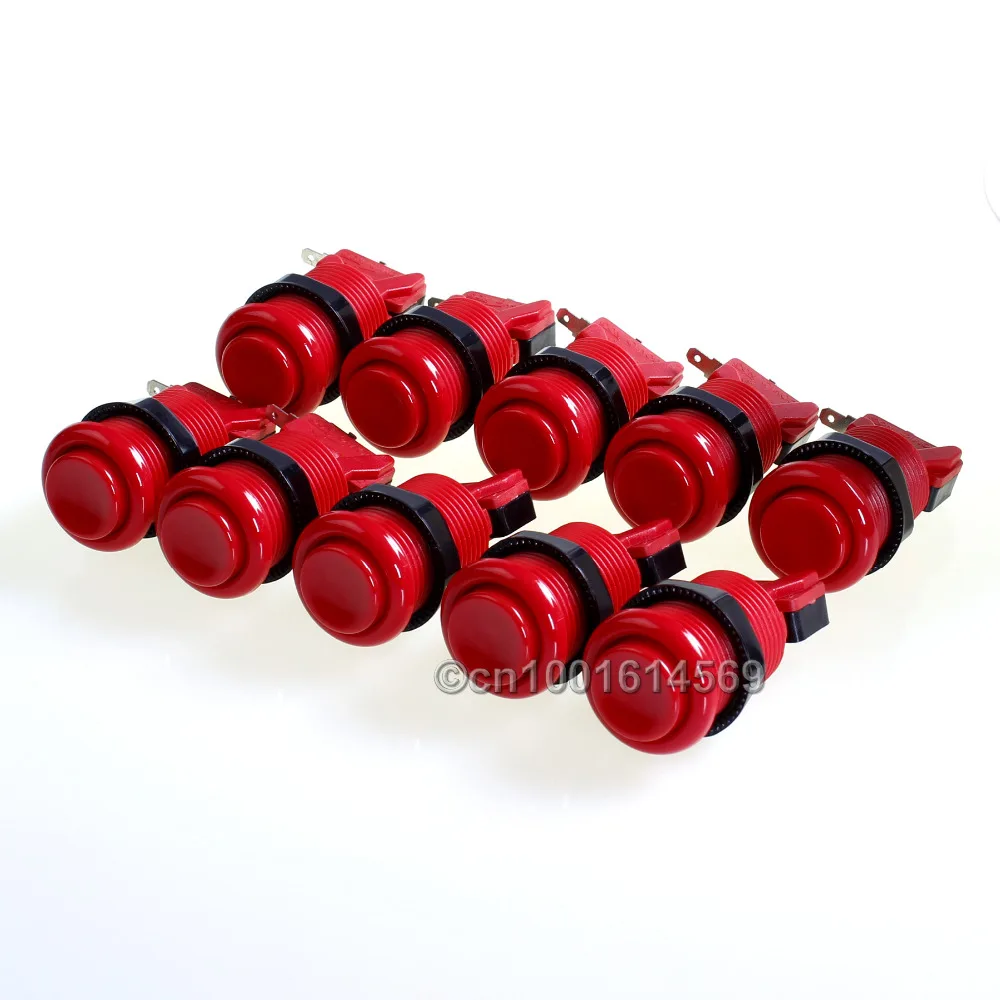 Новые кнопочные кнопки Easyget 10 шт./лот 30 мм в аркадном стиле Happ для аркадных игр MAME