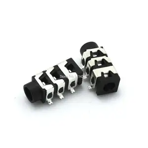 10 шт. PJ-313D PJ313 SMD 6Pin SMT 3,5 мм гнездовой аудио разъем стерео черный и зеленый разъем для наушников