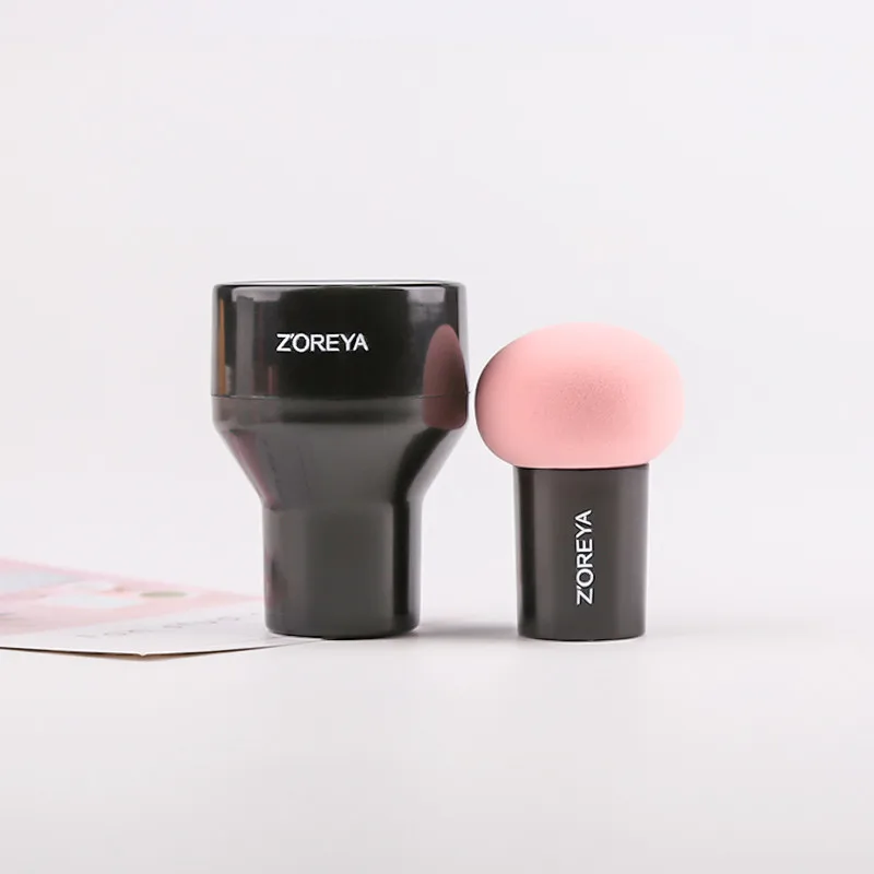 Pink mushroom head Бренд Zoreya, 1 шт., губка для основы, мягкая, форма капли воды, косметическая пуховка для леди, макияж, высокое качество, инструмент для макияжа лица - Цвет: Pink mushroom head