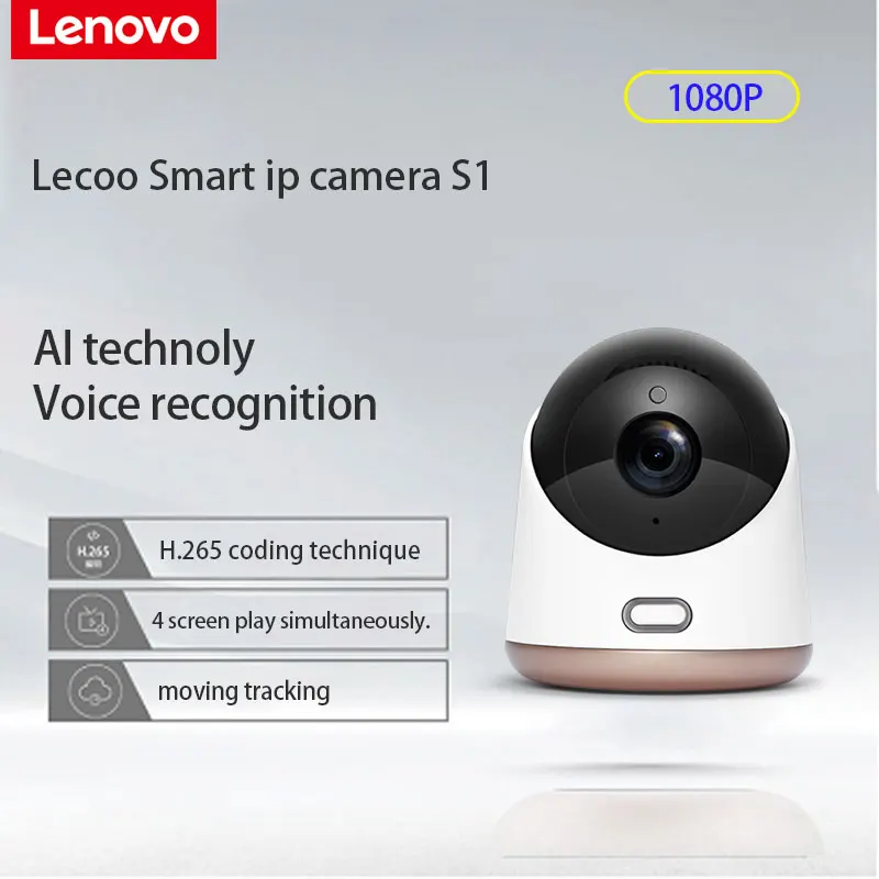 Lenovo Smarts ip-камера видеонаблюдения беспроводная ультра-прозрачная 1080 P камера