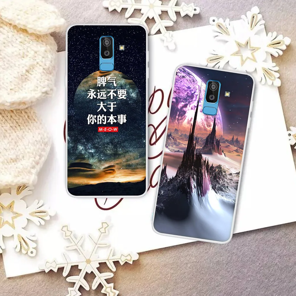 Чехол для телефона Samsung Galaxy J8 2018 мягкий чехол с рисунком звездного неба EU j810 j810f