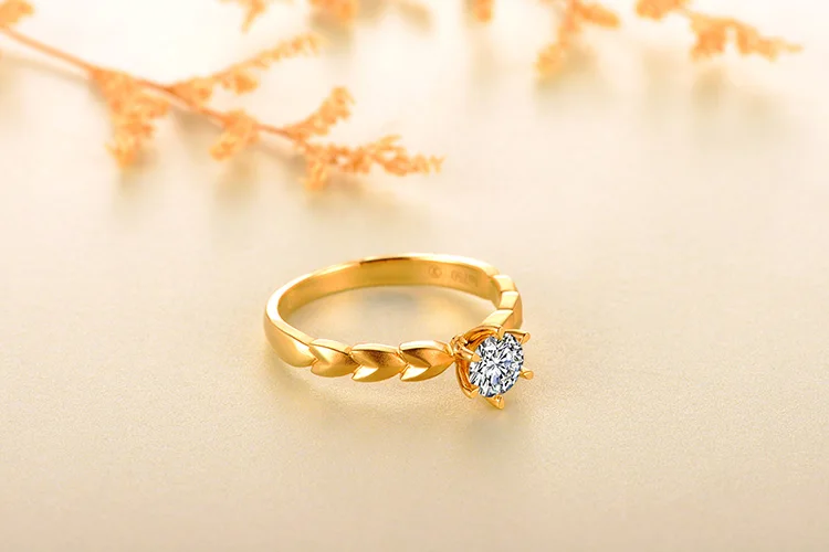 Бренд ZOCAI кольцо подлинное 18 K золото(Au750) Настоящее 0,30 CT Сертифицированный бриллиант обручальное кольцо W06505