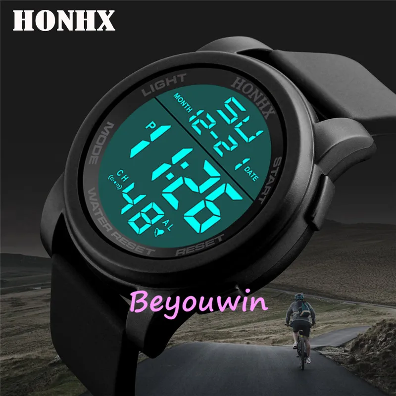 100 шт./лот honhx-9040-176 черный пояс большие студенческие часы дизайнерские спортивные