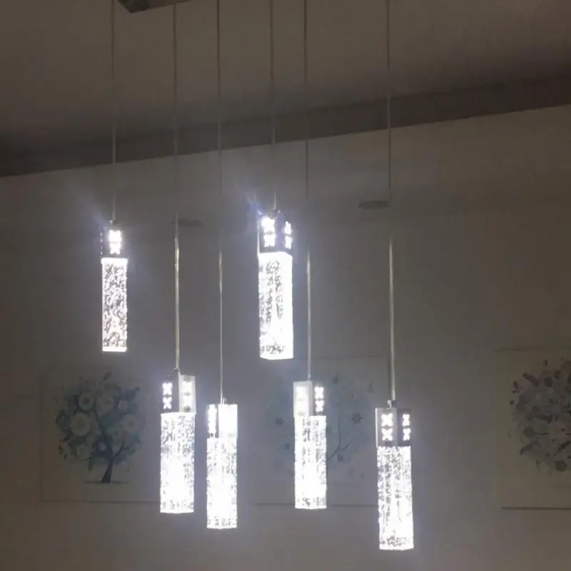 Кухня Led Эйфелева башня кристалл подвеска огни современные пузырь подвесные