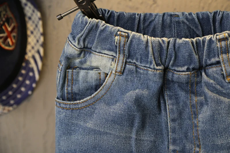 Новинка 2017 детские джинсы штаны для мальчиков и девочек 2-6 лет рваные брюки