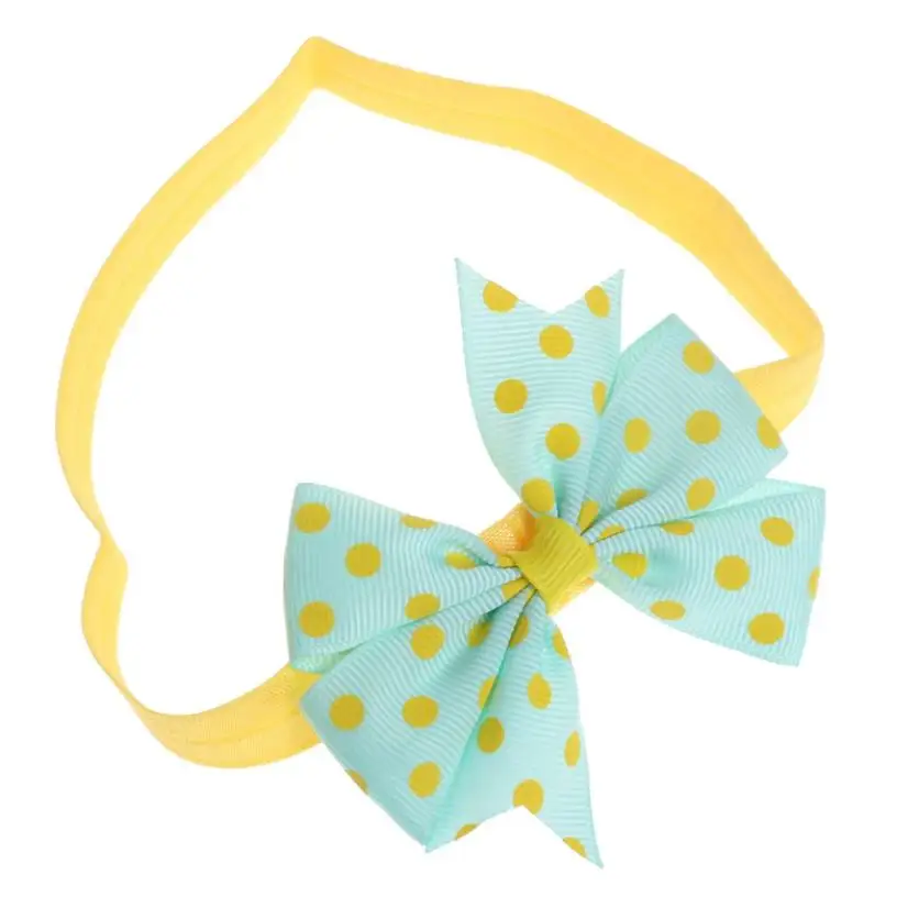 baby headband 10 pcs bow dot kids elastic hair bands infant girl accessories headbands faixa de cabelo great | Детская одежда и