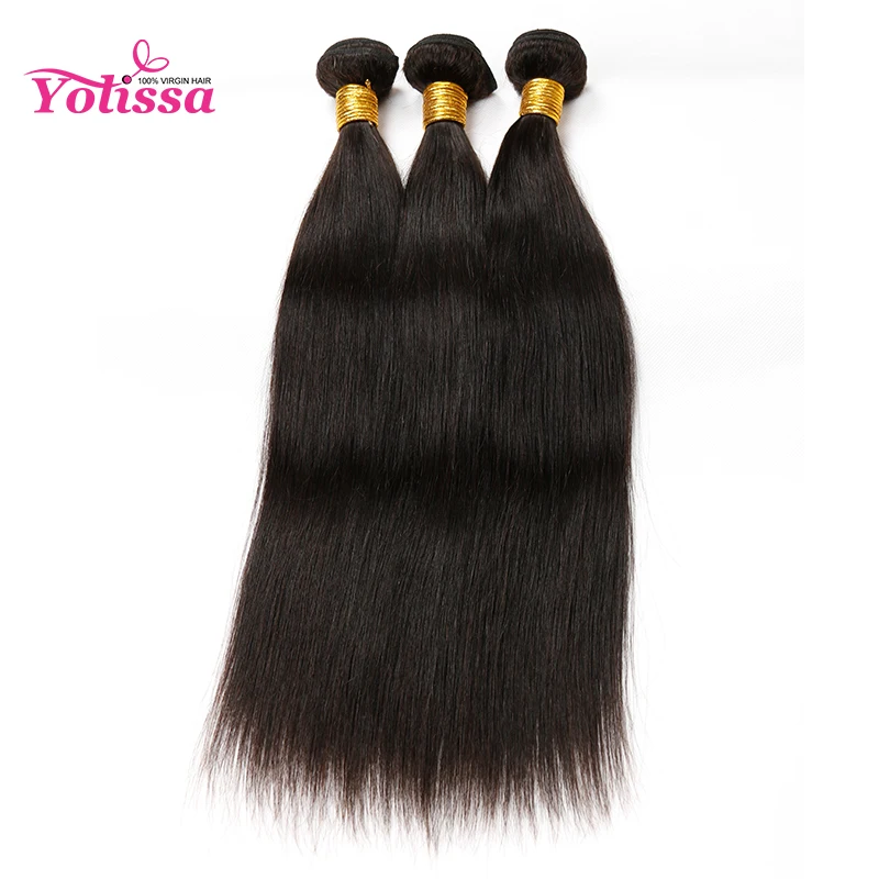 Yolissa Перуанский Девы Волосы Прямые 5 Расслоения Прямо Девственные Переплетения