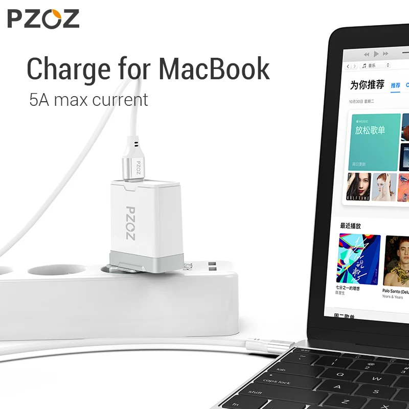 PZOZ 5A Тип usb C кабель для huawei P20 P10 P9 Коврики 20 Pro X 10 lite Honor 8X мобильного телефона
