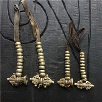bro898 tibetan malas accessories old brass golden counter with cow leather hand counters pair 7mm 8mm
