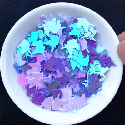 Mix AB White Purple 500 шт./лот, цветные, Размер 10 мм, в форме единорога, с блестками, в форме единорога, рога, с блестками, для шитья, ремесла, одежды, аксессуары «Единорог» - Цвет: Mix AB White Purple