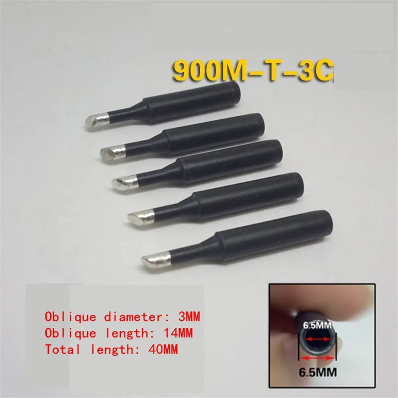 

10PCS/LOT Electric Iron Head Temperature Soldering Station 936 Iron Tip Cutter Head Oblique Mouth 900m-t-3c