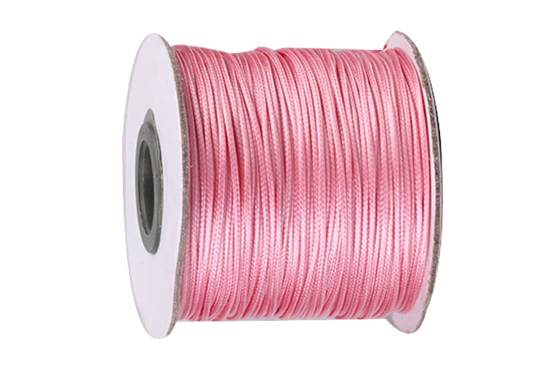 0.5mm Peachy Pink Korea Polyester Wax Cord Waxed Thread +Jewelry Findings Bracelet Necklace Wire String Accessories+200yds/roll