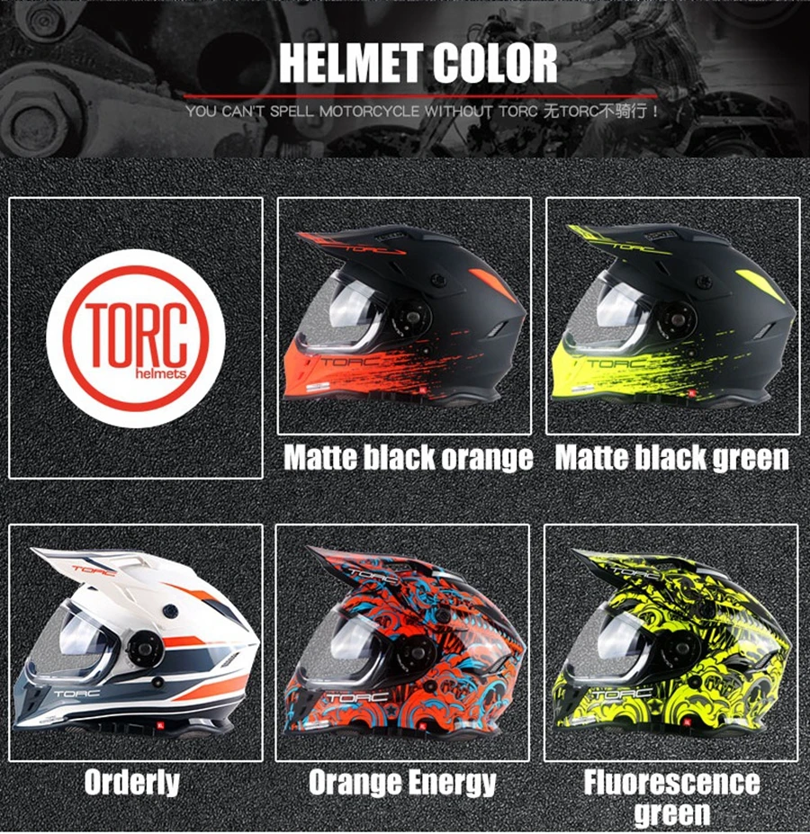 1 шт TORC Full Face DOT ECE Flip Up Racing Off-Road Capacete двойной козырек модульные мото шлемы мотоциклетный шлем