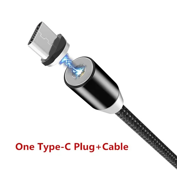 ACCEZZ светодиодный магнитный usb кабель для зарядки освещение Micro usb type C для iPhone Xr Xs Max 2A Быстрая зарядка магнит зарядное устройство Шнур - Цвет: Type-c Cable