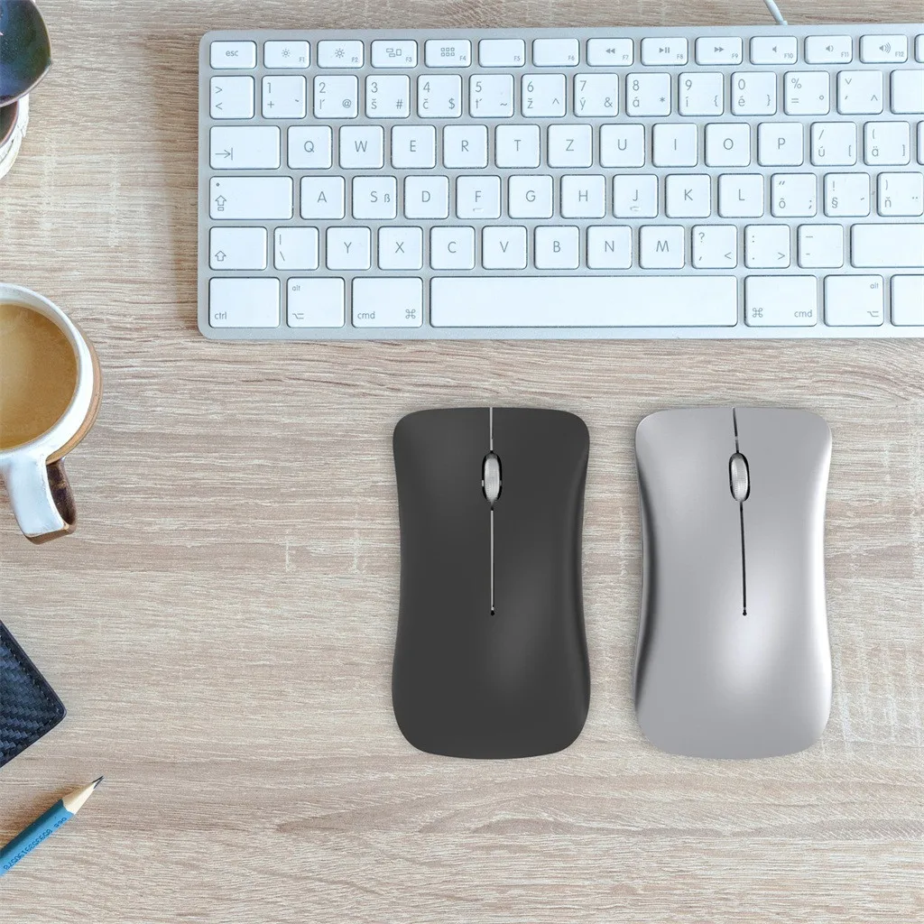 Беспроводная перезаряжаемая эргономичная оптическая мышь тишина 2 4G для