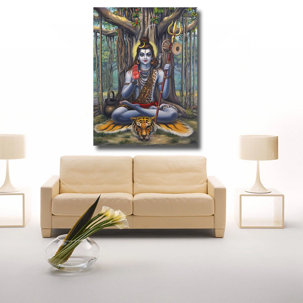 Картина на холсте для гостиной домашний декор плакат Lord Shiva HD печать Настенная