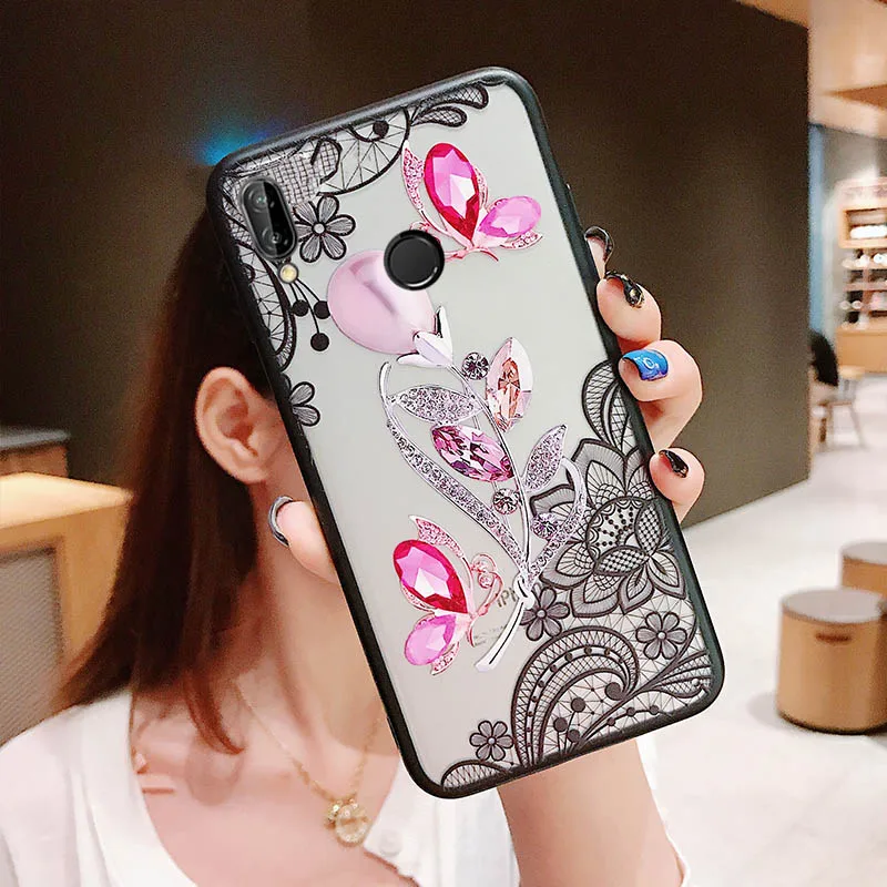 Rheinruby 3D кружевной Цветочный чехол для huawei P20 Pro P8 P10 P9 Lite Nova 3 3I 2 S Чехол НУА Вэй слава