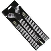 winfox black white 3 5cm wide women men suspenders musical notes keyboard suspenders braces female