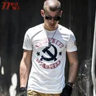Мужская футболка с короткими рукавами 77City Killer, хлопковая Футболка с буквенным принтом, тактическая стрейчевая футболка в стиле милитари, лето 2020