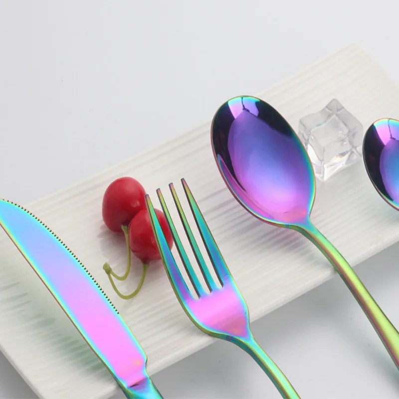 Нож для стейка в западном стиле полный набор столовая ложка вилка салата кофе