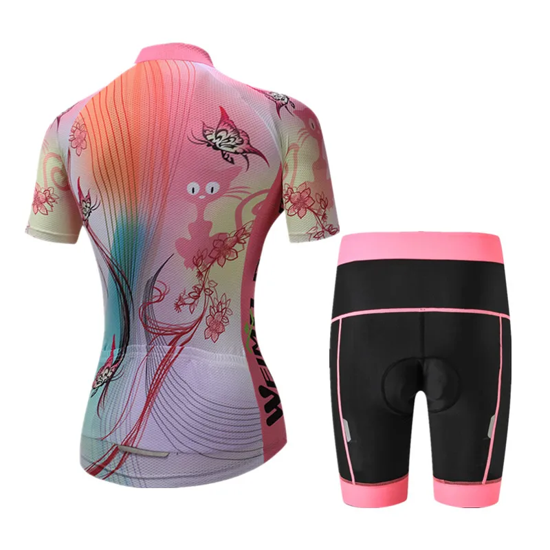 Weimostar 2017 Short Sleeve Women Cycling Jersey Sets Breathable Bike Clothing mtb Road Bicycle Set Maillot Ropa Ciclismo |
