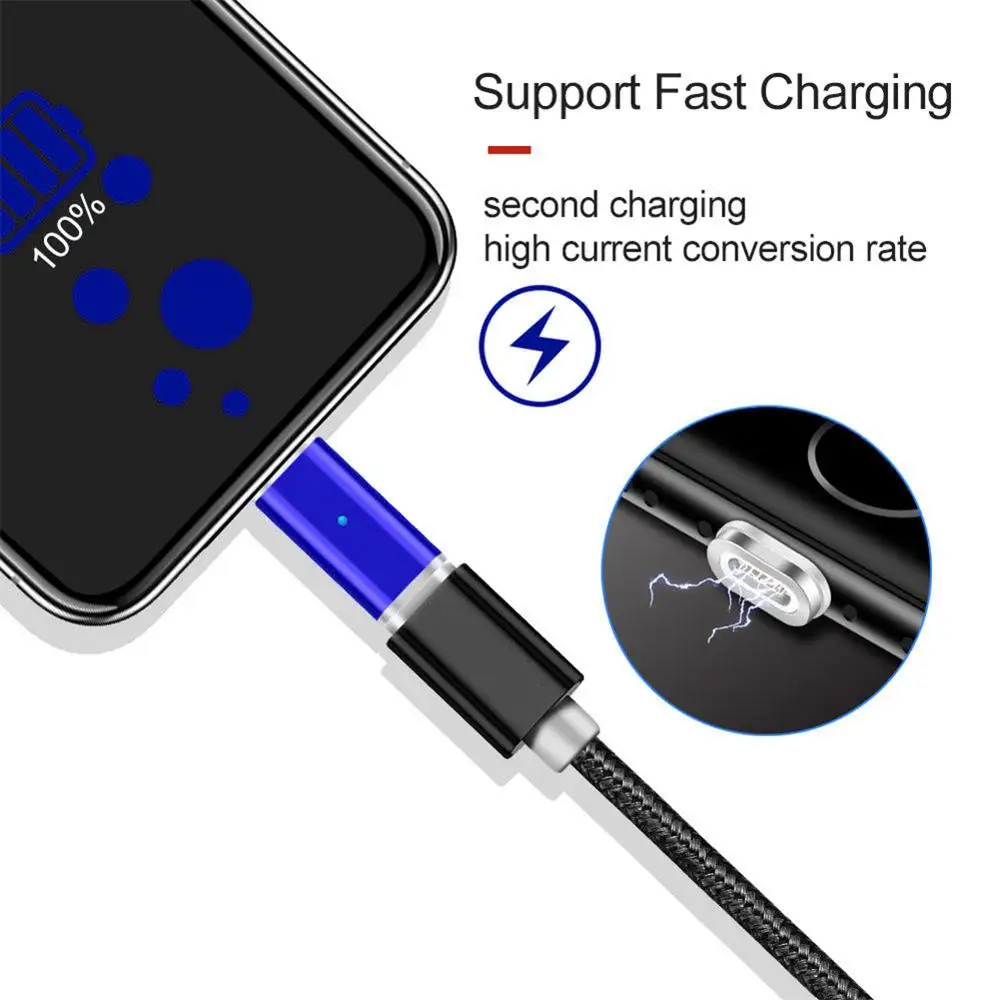 Быстрая Беспроводная зарядка Магнитная Тип usb C кабель для Тип-C Магнитный адаптер для Macbook samsung s8 s9 Plus чехлы для айфонов 5 5, 6 комплектов/партия, магнит USB-C разъем