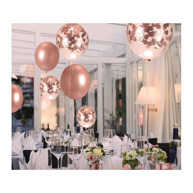 12 дюймов розовое золото латекс конфетти воздушные шары украшения для День