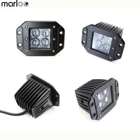 marloo 4x 20w 3 inch flush mount 4d projector led pod search fog lights backup reverse lamp for truck jeep off road atv 4wd 4x4