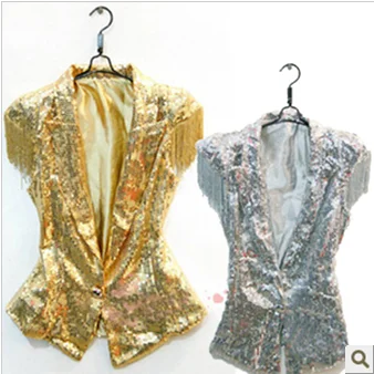 Мужской костюм DS певица винтажный жилет с кисточками и блестками | Тематическая