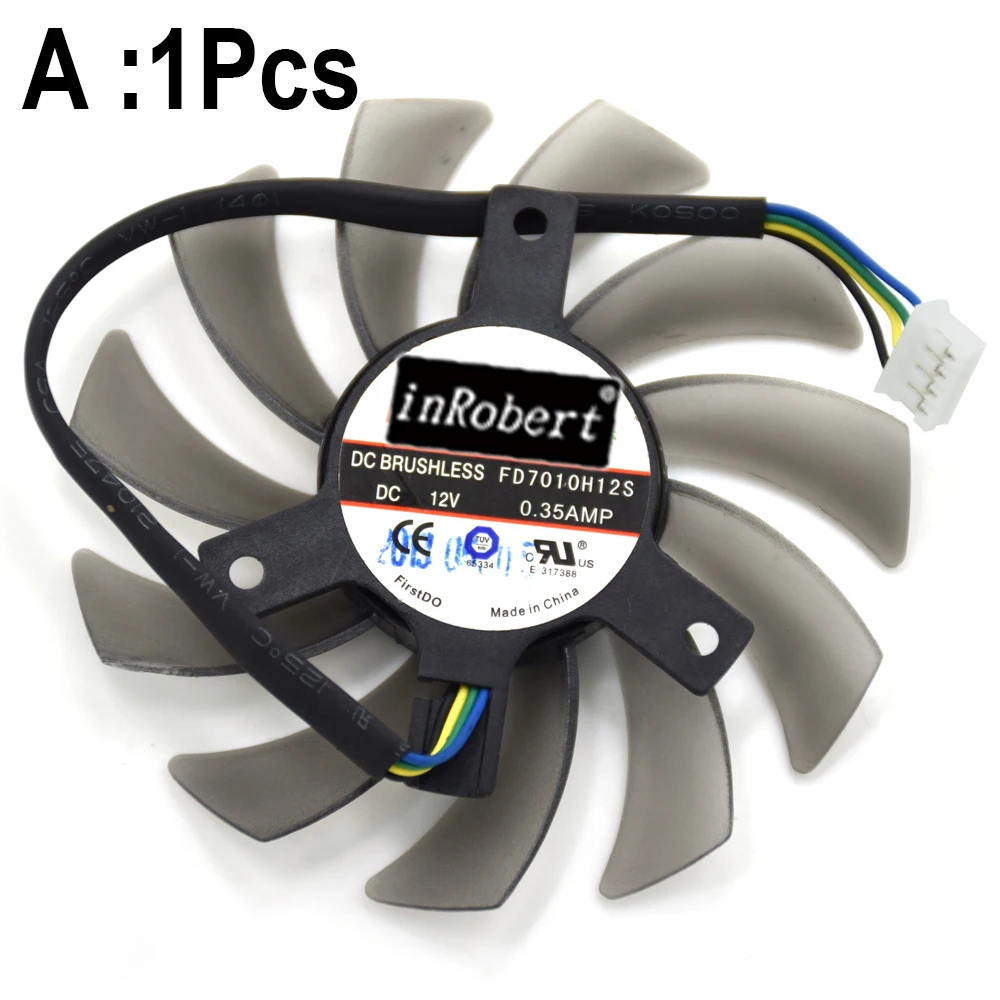 Firstd FD7010H12S 75 мм 4 контактный разъем для Sapphire R9 270 GTX 550 750 770 Ti ASUS GTX760 12V 0.35A Вентилятор