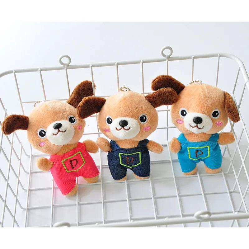 1pcs Boutique 11cm New small strap Dog Toy Plush Doll bag hanging decoration Keychains toys Girls Bag Car buckle | Игрушки и хобби
