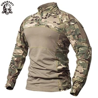 sinairsoft mens tactical military combat shirt breathable cotton army assault camo long sleeve t shirt outdoor sports ly0107