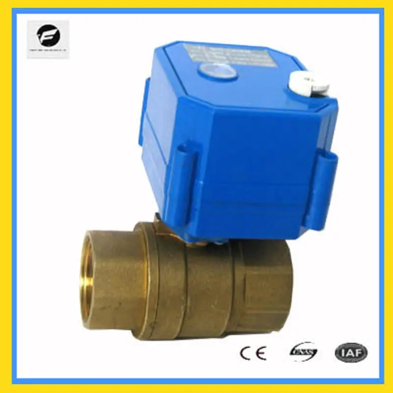 Двухсторонний латунный моторизованный шаровой кран с ручной функцией