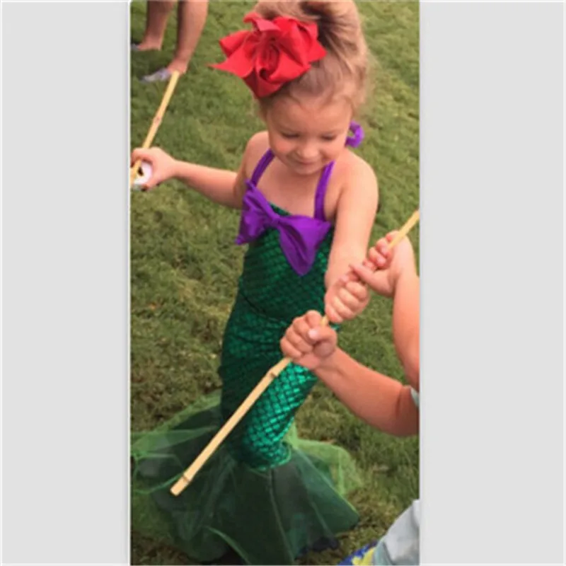 США детское бикини Лидер продаж 2017 года летний детский комплект Русалочки Ариэль